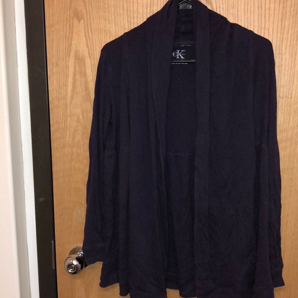 Purple cardigan